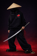 Itachi Oversized Anime Hoodie – Black