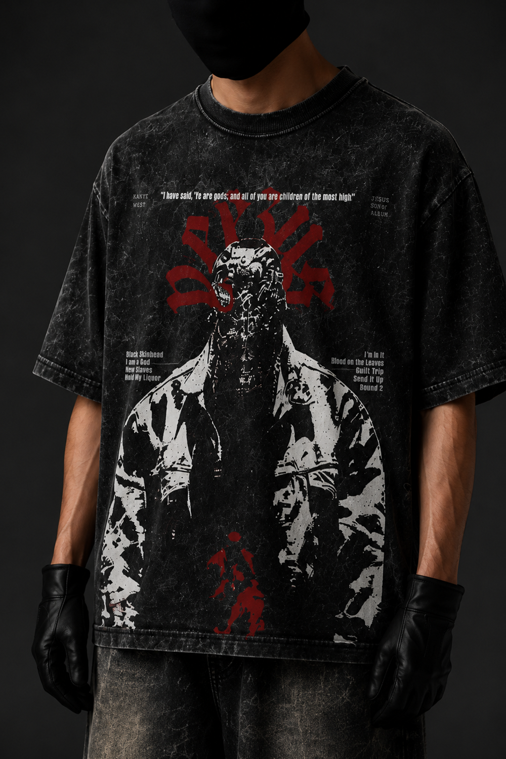 Kanye Acid Wash Oversized Tee