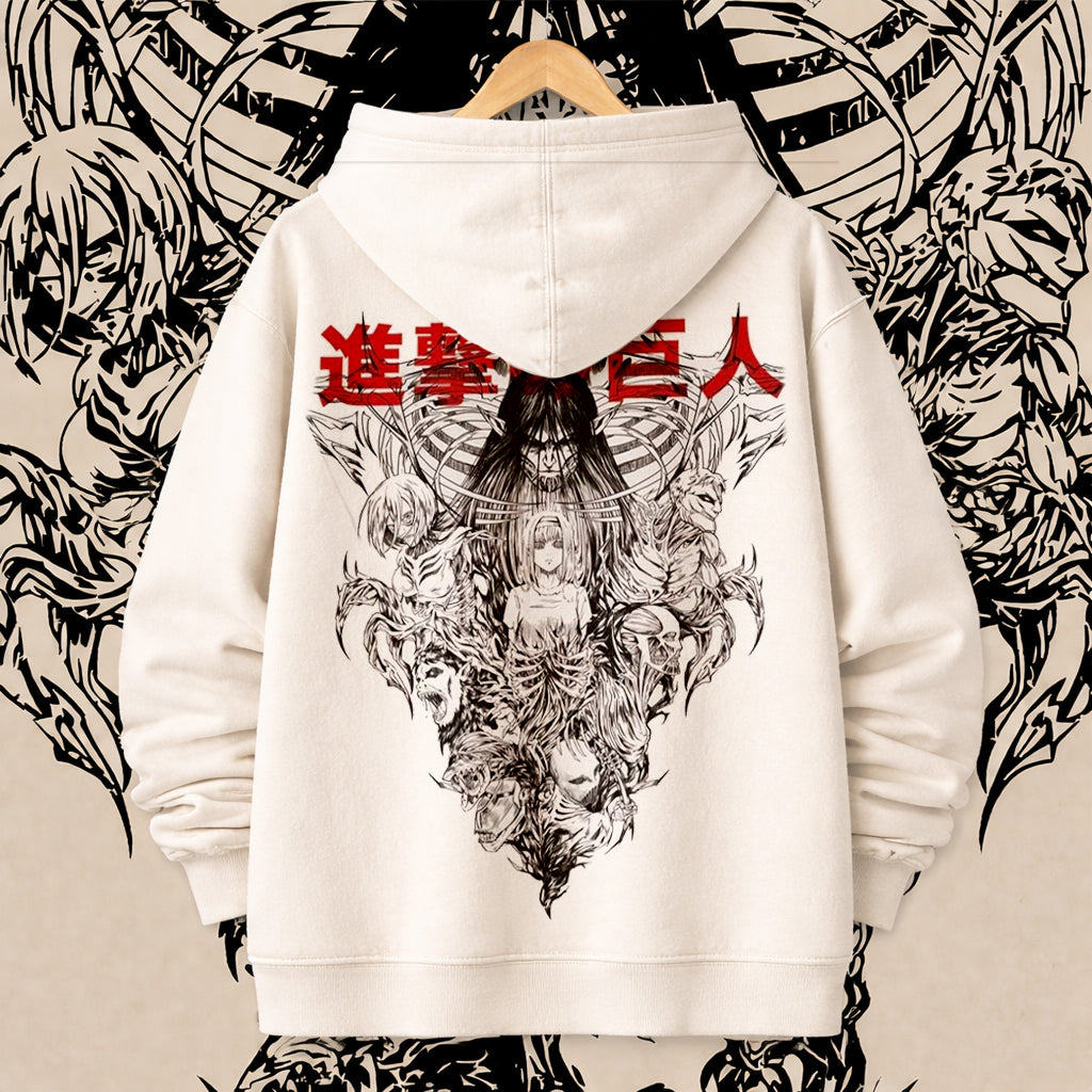 Eren Hoodie – Oversized Heavyweight Off-white